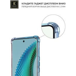 Силиконовый чехол для Honor X9b 5G Krieger Mix 1.5мм Сине-Розовый