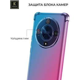 Силиконовый чехол для Honor X9b 5G Krieger Mix 1.5мм Сине-Розовый