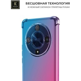 Силиконовый чехол для Honor X9b 5G Krieger Mix 1.5мм Сине-Розовый