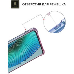 Силиконовый чехол для Honor X9b 5G Krieger Mix 1.5мм Сине-Розовый