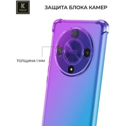 Силиконовый чехол для Honor X9b 5G Krieger Mix 1.5мм Фиолетово-Синий