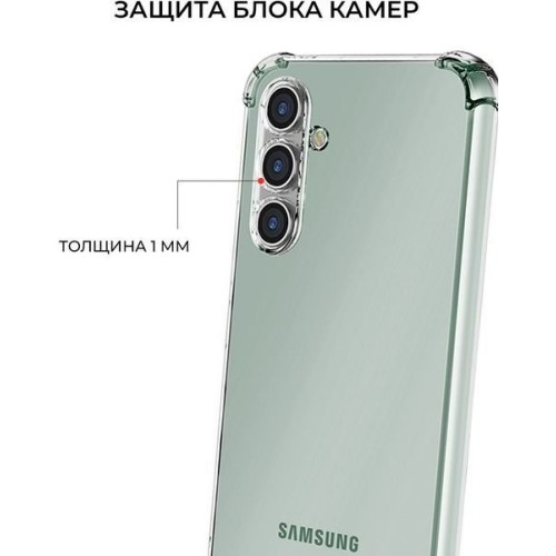 Силиконовый чехол для Samsung Galaxy A35 Krieger Mix 1.5мм Прозрачный