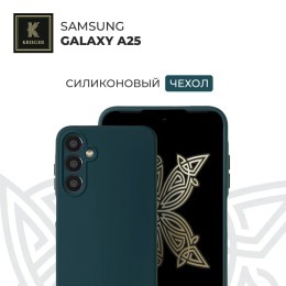 Силиконовый чехол для Samsung Galaxy A25 Krieger с покрытием Зеленый