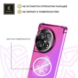 Силиконовый чехол для Tecno Camon 30 Premier Krieger Mix 1.5мм противоударный Розово-фиолетовый