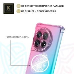 Силиконовый чехол для Tecno Camon 30 Premier Krieger Mix 1.5мм противоударный Розово-зеленый