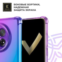 Силиконовый чехол для Tecno Camon 30 Premier Krieger Mix 1.5мм противоударный Фиолетово-синий