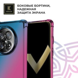 Силиконовый чехол для Tecno Camon 30 Premier Krieger Mix 1.5мм противоударный Сине-розовый