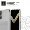 Силиконовый чехол для Xiaomi Redmi 13C Krieger противоударный Розово-зеленый
