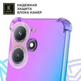 Силиконовый чехол для Tecno Spark Go 2024 Krieger противоударный Фиолетово-синий