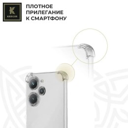 Силиконовый чехол для Tecno Spark Go 2024 Krieger противоударный Прозрачный