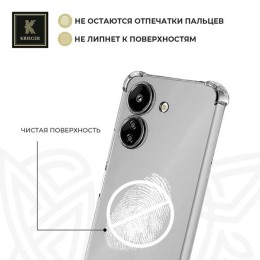 Силиконовый чехол для Xiaomi Redmi 13C Krieger противоударный Прозрачный