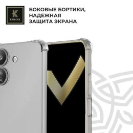 Силиконовый чехол для Xiaomi Redmi 13C Krieger противоударный Прозрачный