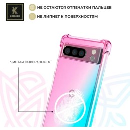 Силиконовый чехол для Google Pixel 9 Krieger противоударный Розово - Зеленый