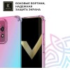 Силиконовый чехол для Honor 200 Lite Krieger противоударный Розово - Зеленый