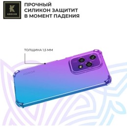 Силиконовый чехол для Honor 200 Lite Krieger противоударный Фиолетово - синий