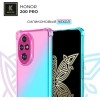 Силиконовый чехол для Honor 200 Pro Krieger противоударный Розово - Зеленый