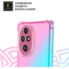Силиконовый чехол для Honor 200 Pro Krieger противоударный Розово - Зеленый