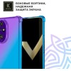 Силиконовый чехол для Honor 200 Pro Krieger противоударный Фиолетово - синий