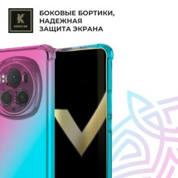 Силиконовый чехол для Honor Magic 6 ProKrieger противоударный Розово - Зеленый