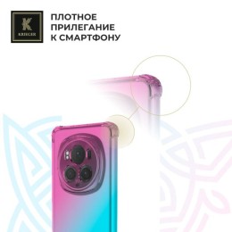 Силиконовый чехол для Honor Magic 6 ProKrieger противоударный Розово - Зеленый