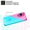 Силиконовый чехол для Huawei Nova 12s Krieger противоударный Розово - Зеленый