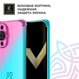 Силиконовый чехол для Huawei Nova 12s Krieger противоударный Розово - Зеленый