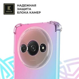 Силиконовый чехол для Realme C61 4G (India) / Realme Note 60 / Realme Narzo N61 Krieger противоударныйРозово - Зеленый