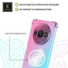 Силиконовый чехол для Realme C61 4G (India) / Realme Note 60 / Realme Narzo N61 Krieger противоударныйРозово - Зеленый