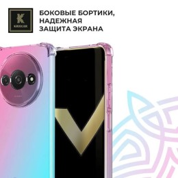 Силиконовый чехол для Realme C61 4G (India) / Realme Note 60 / Realme Narzo N61 Krieger противоударныйРозово - Зеленый