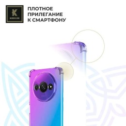Силиконовый чехол для Realme C61 4G (India) / Realme Note 60 / Realme Narzo N61 Krieger противоударный Фиолетово - синий