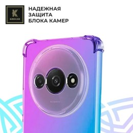 Силиконовый чехол для Realme C61 4G (India) / Realme Note 60 / Realme Narzo N61 Krieger противоударный Фиолетово - синий