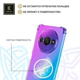 Силиконовый чехол для Realme C61 4G (India) / Realme Note 60 / Realme Narzo N61 Krieger противоударный Фиолетово - синий