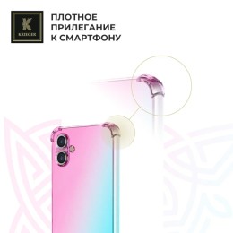 Силиконовый чехол для Samsung Galaxy A06 Krieger противоударный Розово - Зеленый