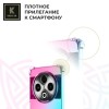 Силиконовый чехол для Tecno Spark 30 Krieger противоударный Розово - Зеленый