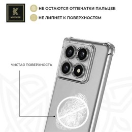 Силиконовый чехол для Xiaomi 14T Krieger противоударный Прозрачный