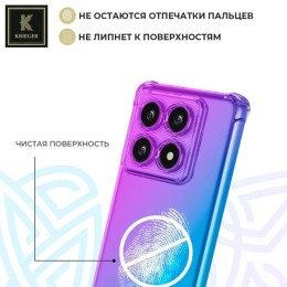Силиконовый чехол для Xiaomi 14T Pro Krieger противоударный Фиолетово - синий