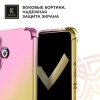 Силиконовый чехол для Xiaomi Poco M6 Pro Krieger противоударный Розово - Золотой