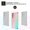 Силиконовый чехол для Infinix Hot 50 Pro + 4G Krieger Mix 1.5мм противоударный Розово-зеленый
