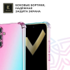 Силиконовый чехол для Infinix Hot 50 Pro + 4G Krieger Mix 1.5мм противоударный Розово-зеленый