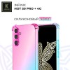 Силиконовый чехол для Infinix Hot 50 Pro + 4G Krieger Mix 1.5мм противоударный Розово-зеленый