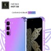 Силиконовый чехол для Infinix Hot 50 Krieger Mix 1.5мм противоударный Фиолетово-Синий