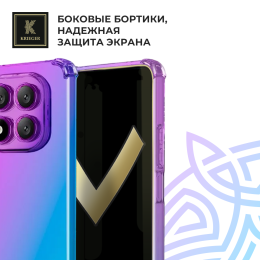 Силиконовый чехол для Xiaomi Redmi Note 14 Pro Krieger Mix 1.5мм противоударный Фиолетово-Синий