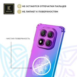 Силиконовый чехол для Xiaomi Redmi Note 14 Pro Krieger Mix 1.5мм противоударный Фиолетово-Синий