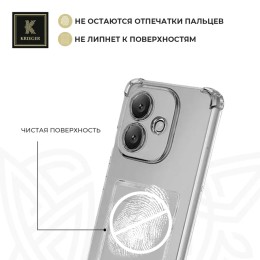 Силиконовый чехол для Infinix Zero 40 4G с кармашком для карты Krieger прозрачный