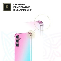 Силиконовый чехол для Samsung Galaxy S25 Krieger Mix 1.5мм противоударный Розово-зеленый
