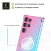 Силиконовый чехол для Samsung Galaxy S25 Ultra Krieger Mix 1.5мм противоударный Розово-зеленый