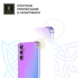 Силиконовый чехол для Samsung Galaxy S25 Plus Krieger Mix 1.5мм противоударный Фиолетово-синий