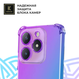 Силиконовый чехол для Realme C61/Realme C63 4G Krieger Mix 1.5мм противоударный Фиолетово-синий