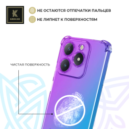 Силиконовый чехол для Realme C61/Realme C63 4G Krieger Mix 1.5мм противоударный Фиолетово-синий