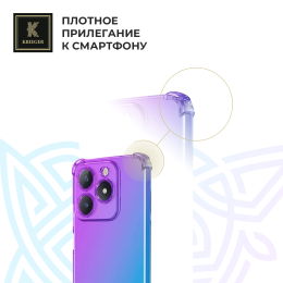 Силиконовый чехол для Realme C61/Realme C63 4G Krieger Mix 1.5мм противоударный Фиолетово-синий